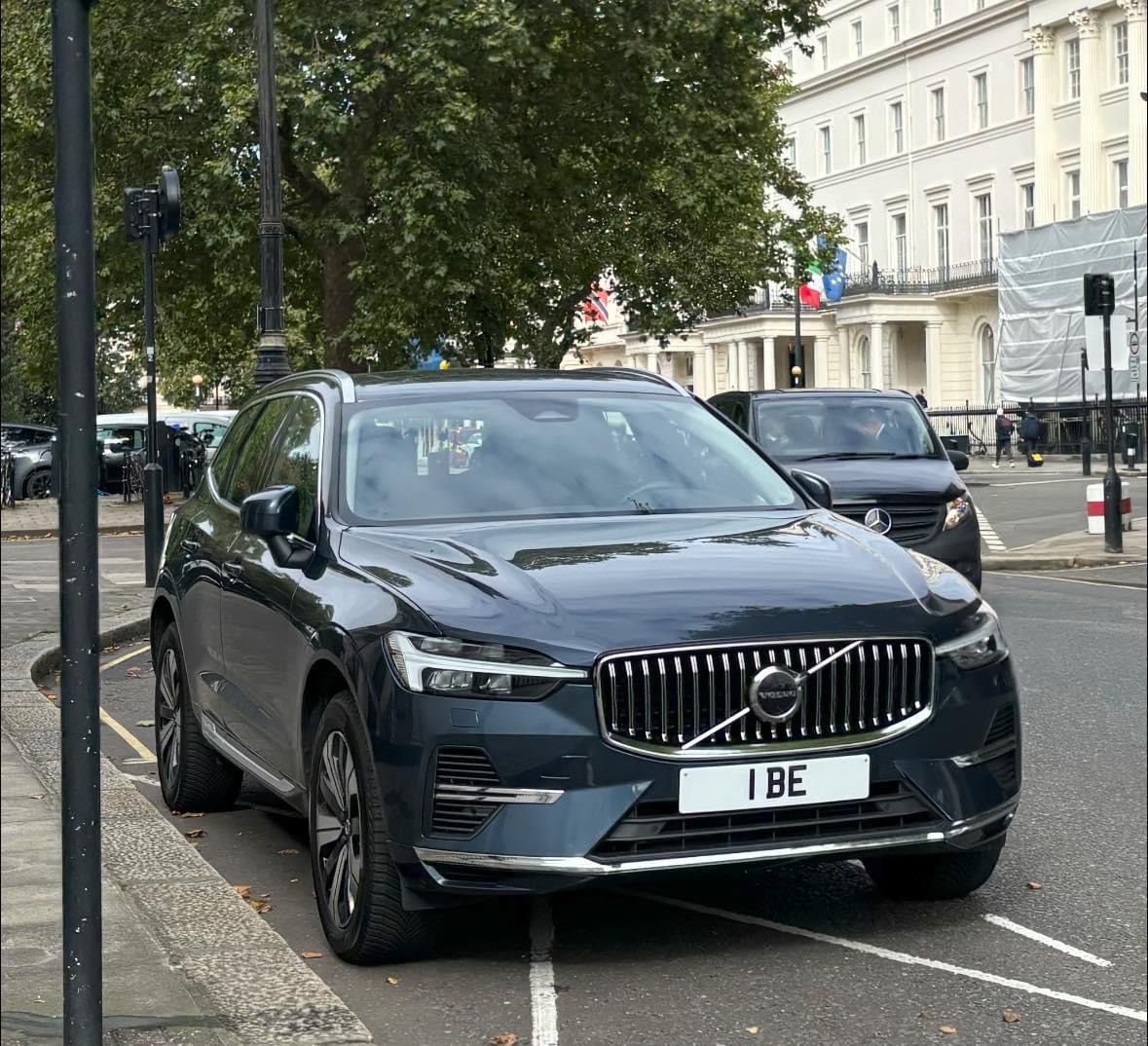 Embassy Diplomatic Flag UK Number Plate of Belgium - 1 BE
